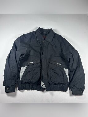 Vintage 90s Members Only 42 Full Zip Mens Cafe Racer Bomber Jacket Lined Tribal